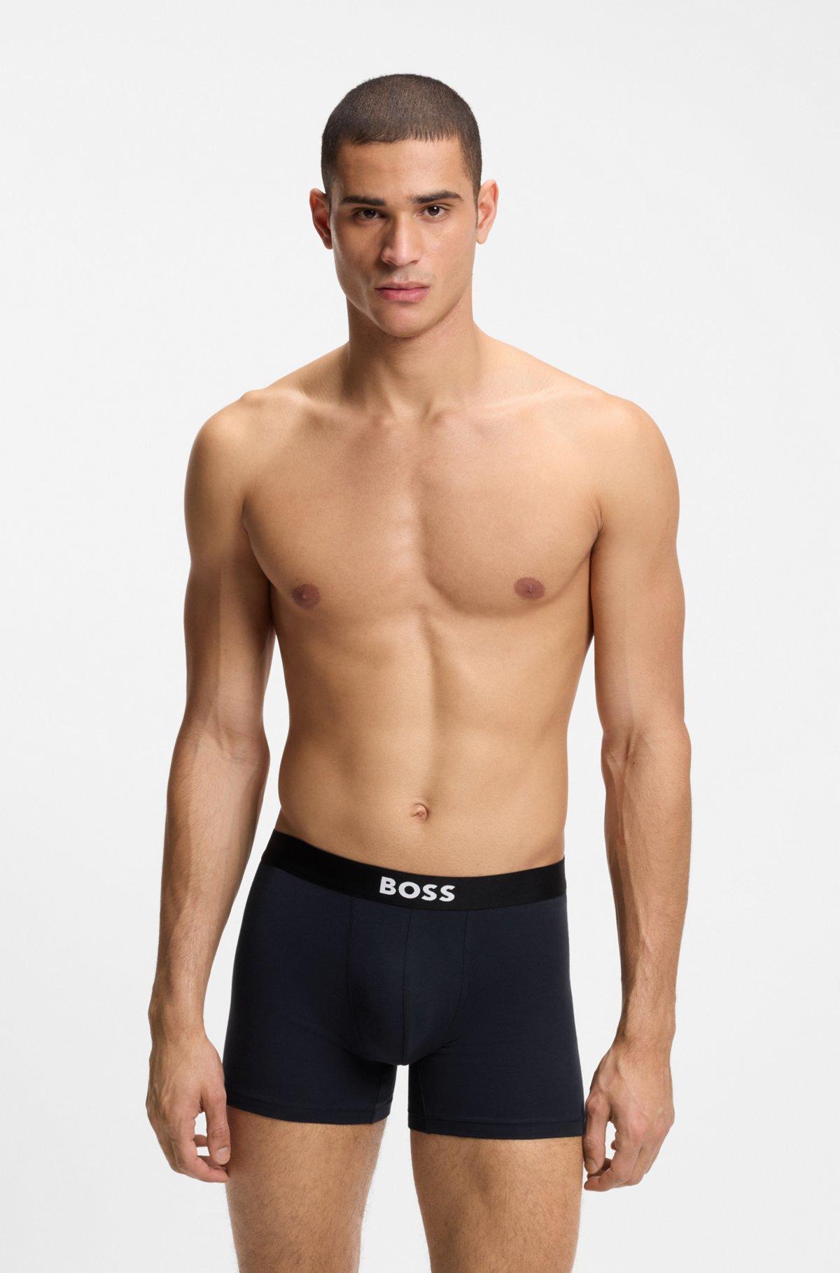 Three-pack of boxer briefs in stretch cotton Product Image