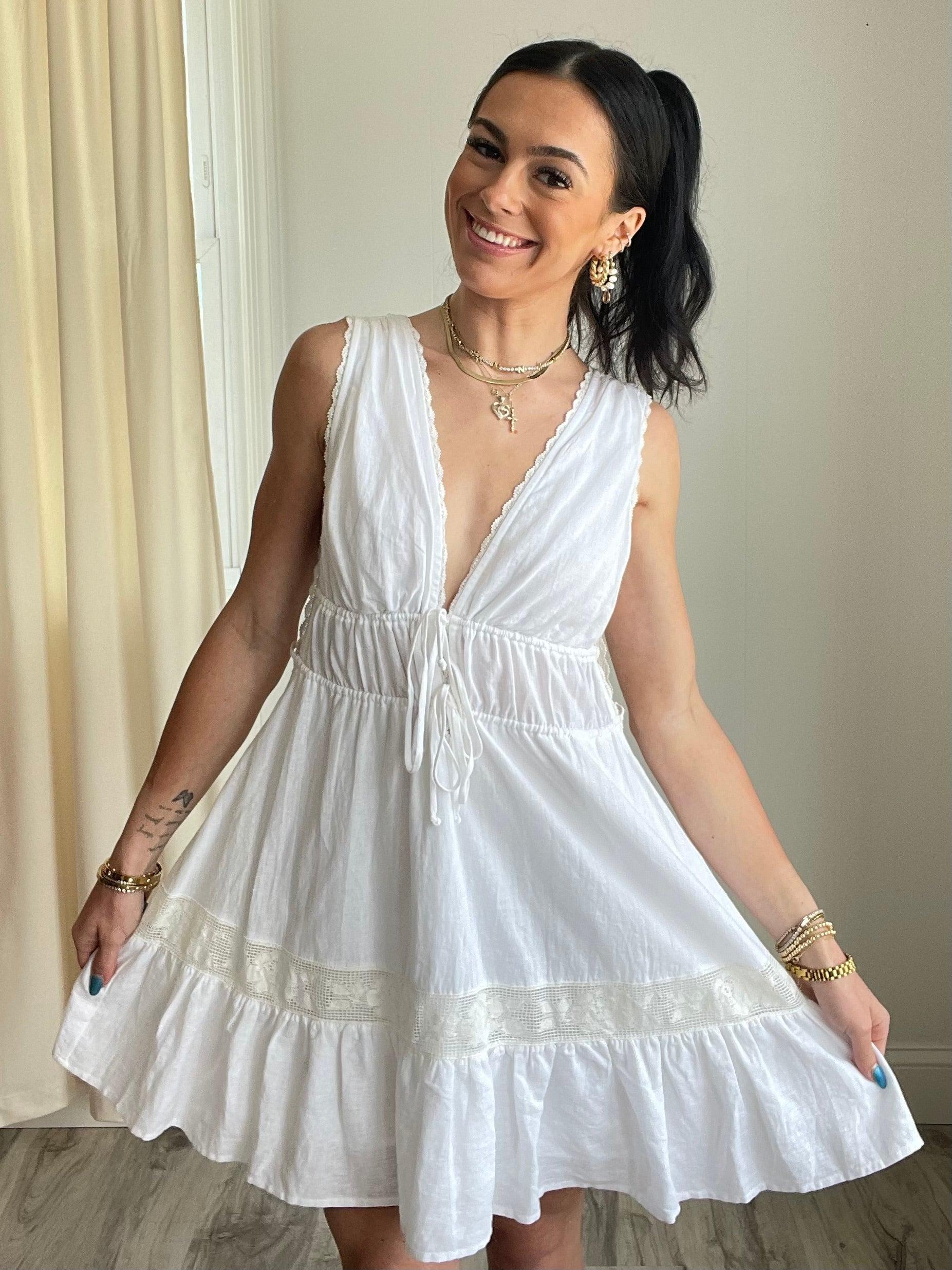 FINAL SALE Khole Mini Dress | White Product Image