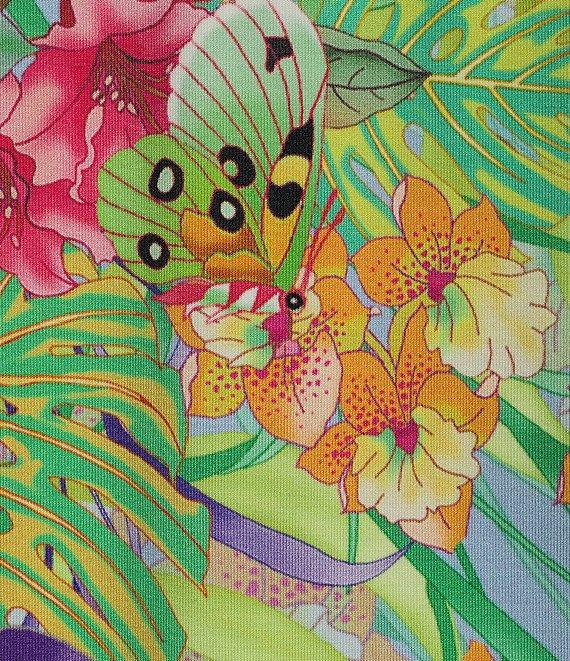 JOHNNY WAS Cozumel Favorite Bamboo Knit Printed Crew Neck Short Sleeve Tee Product Image