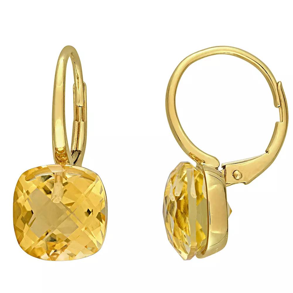 Stella Grace 14k Gold Citrine Leverback Earrings, Women's, Yellow Product Image