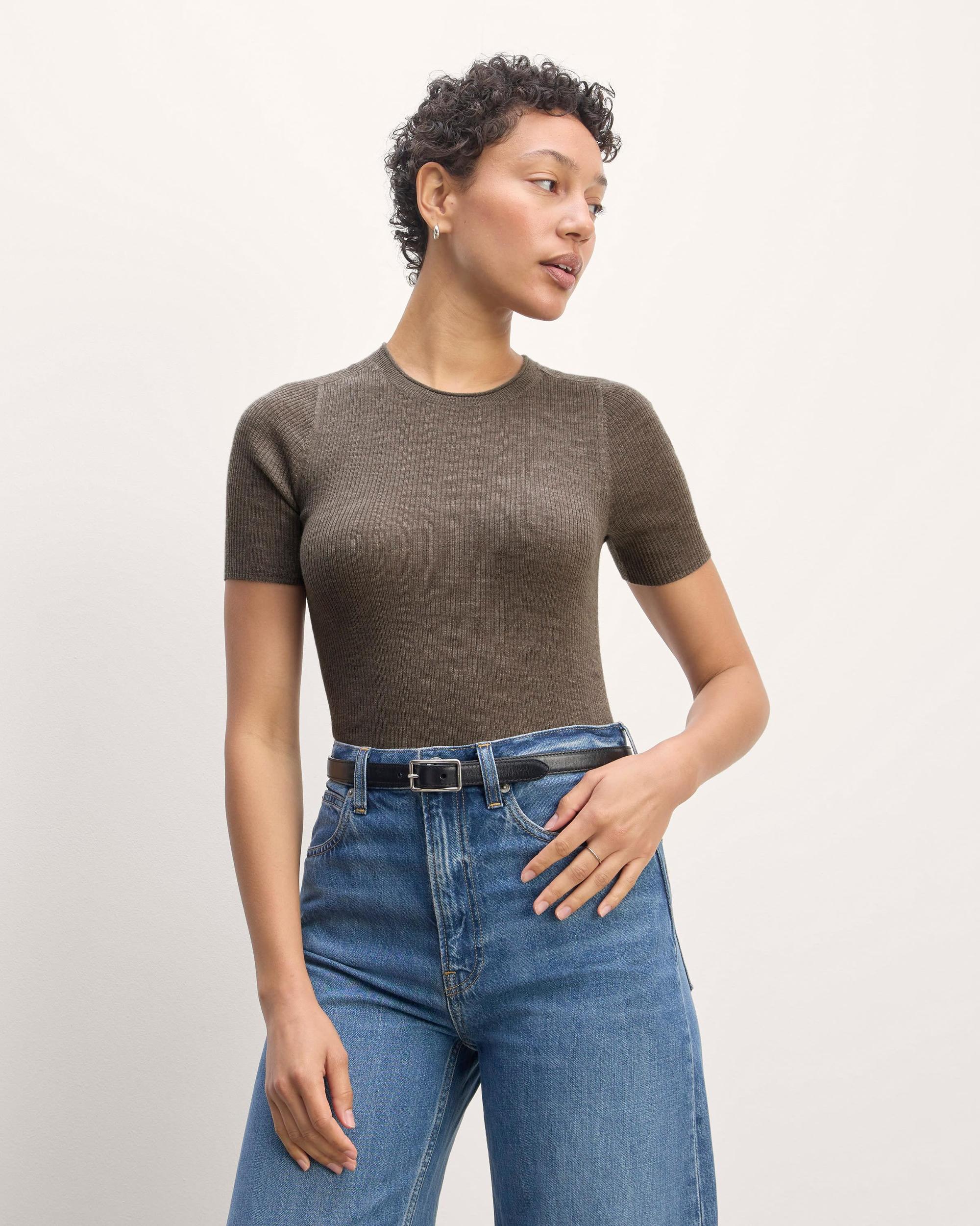 Womens Sweater T-Shirt in Ultrasoft Merino by Everlane Product Image