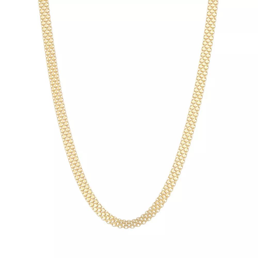 Giorgio di Vicenza Sterling Silver Bismark Chain Necklace, Women's, Size: 22", Gold Tone Product Image