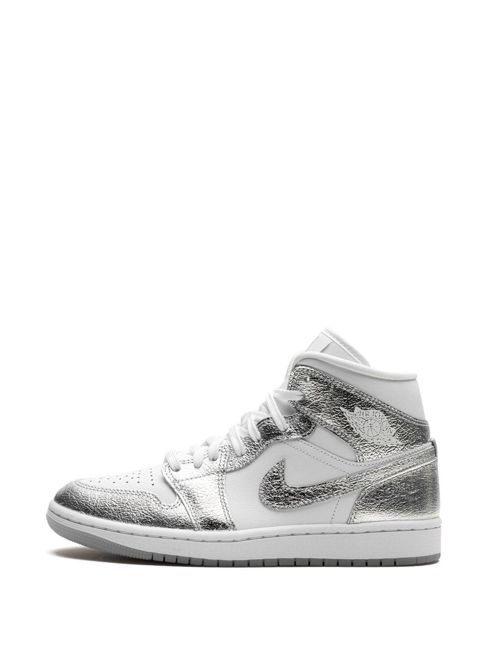 Air Jordan 1 Mid SE "Metallic Silver" sneakers Product Image
