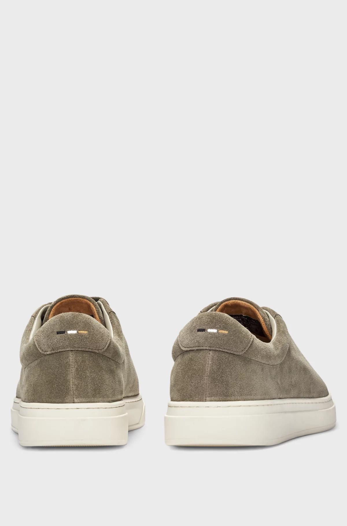 Boss Suede Trainers with Rubber Outsole Product Image