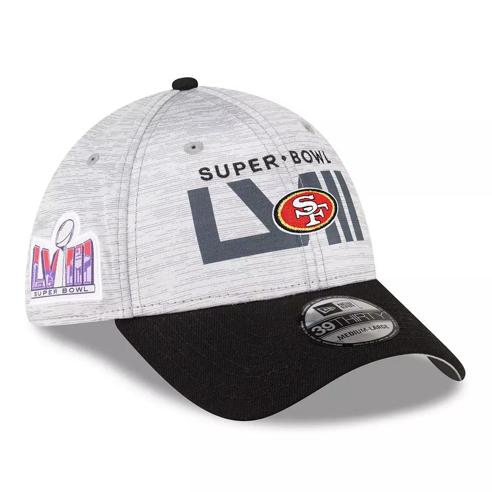 Men's New Era  Heather Gray/Black San Francisco 49ers Super Bowl LVIII 39THIRTY Flex Fit Hat, Grey Product Image