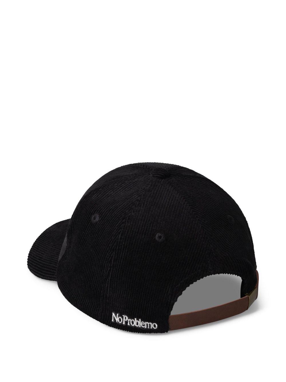 logo-embroidered corduroy cap Product Image