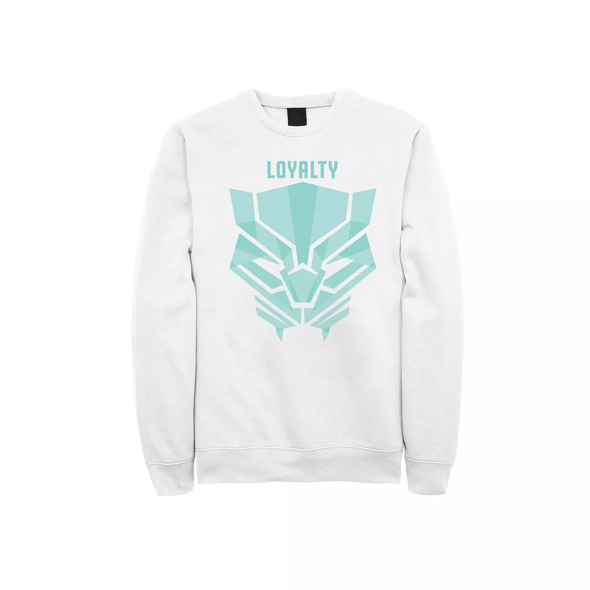 Men's Marvel's Black Panther Logo Loyalty Fleece, Size: 3XL, White Product Image