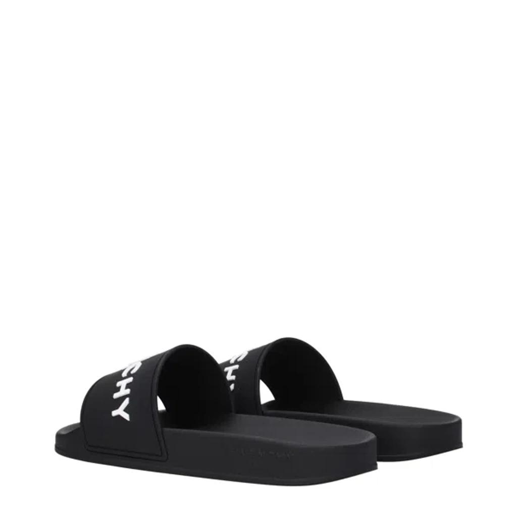 Black Logo-Print Pool Slides Product Image