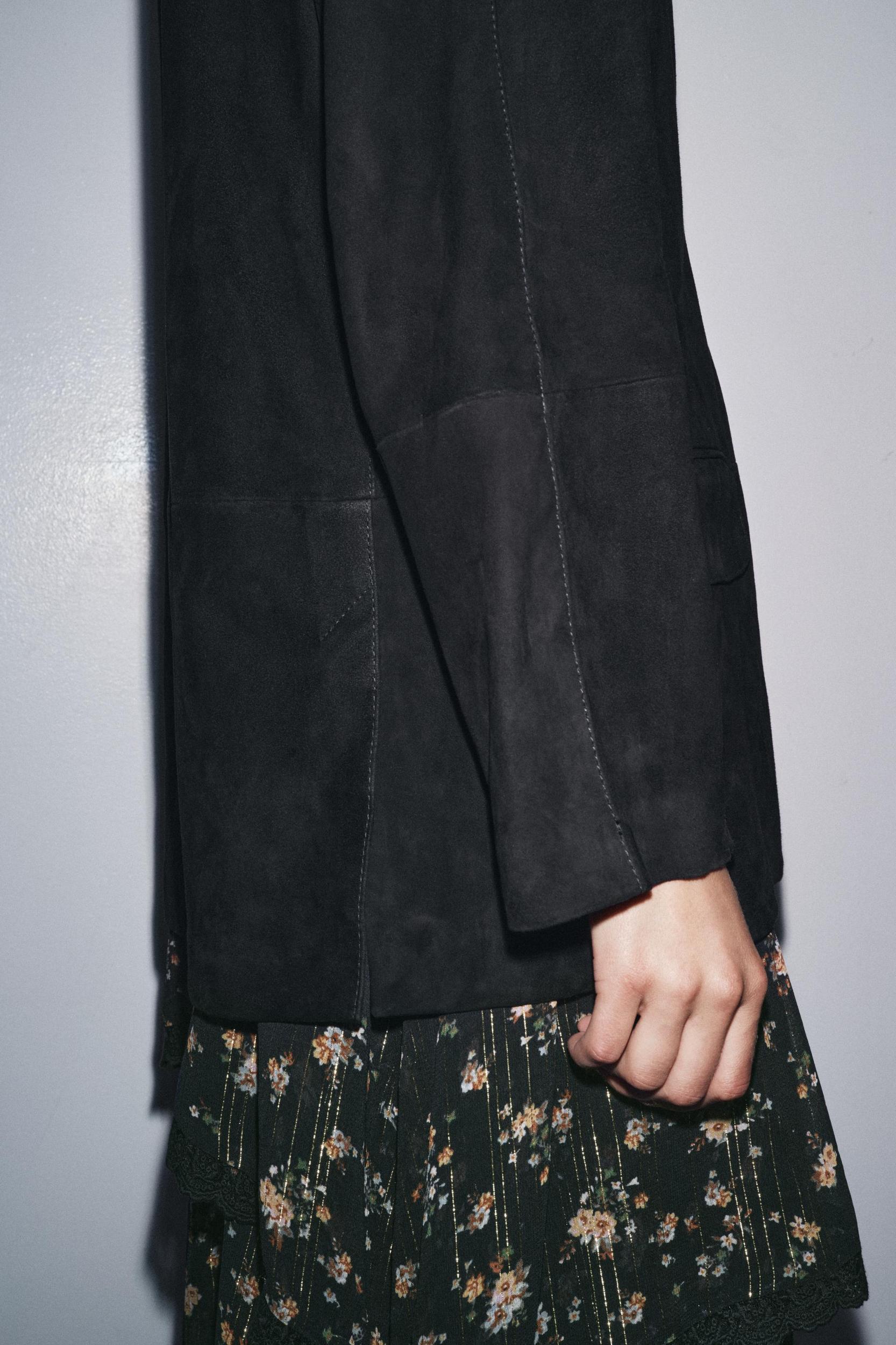 LIMITED EDITION ZW COLLECTION 100% SUEDE OVERSIZE BLAZER Product Image