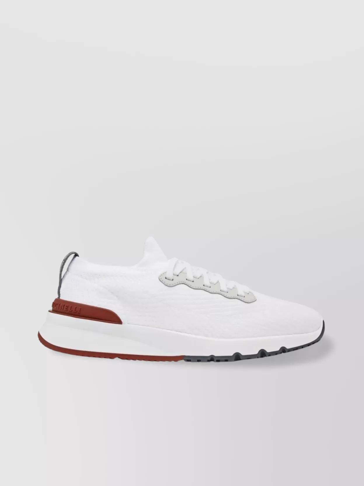 BRUNELLO CUCINELLI Cotton Knit Runners In White Product Image