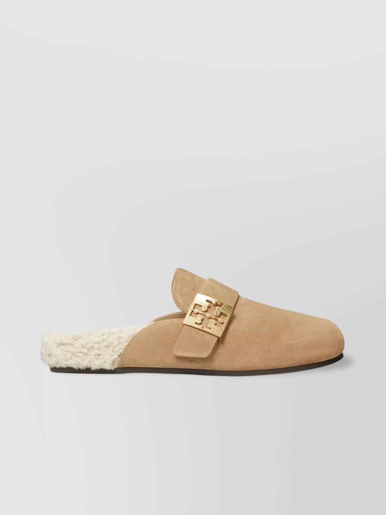 TORY BURCH Mules Mellow In Shearling Color Taupe In Brown Product Image