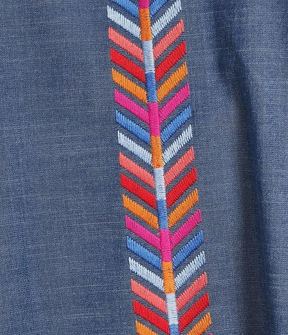 Calessa Petite Size Burnout Round Neck Long Sleeve Stretch Knit top Product Image