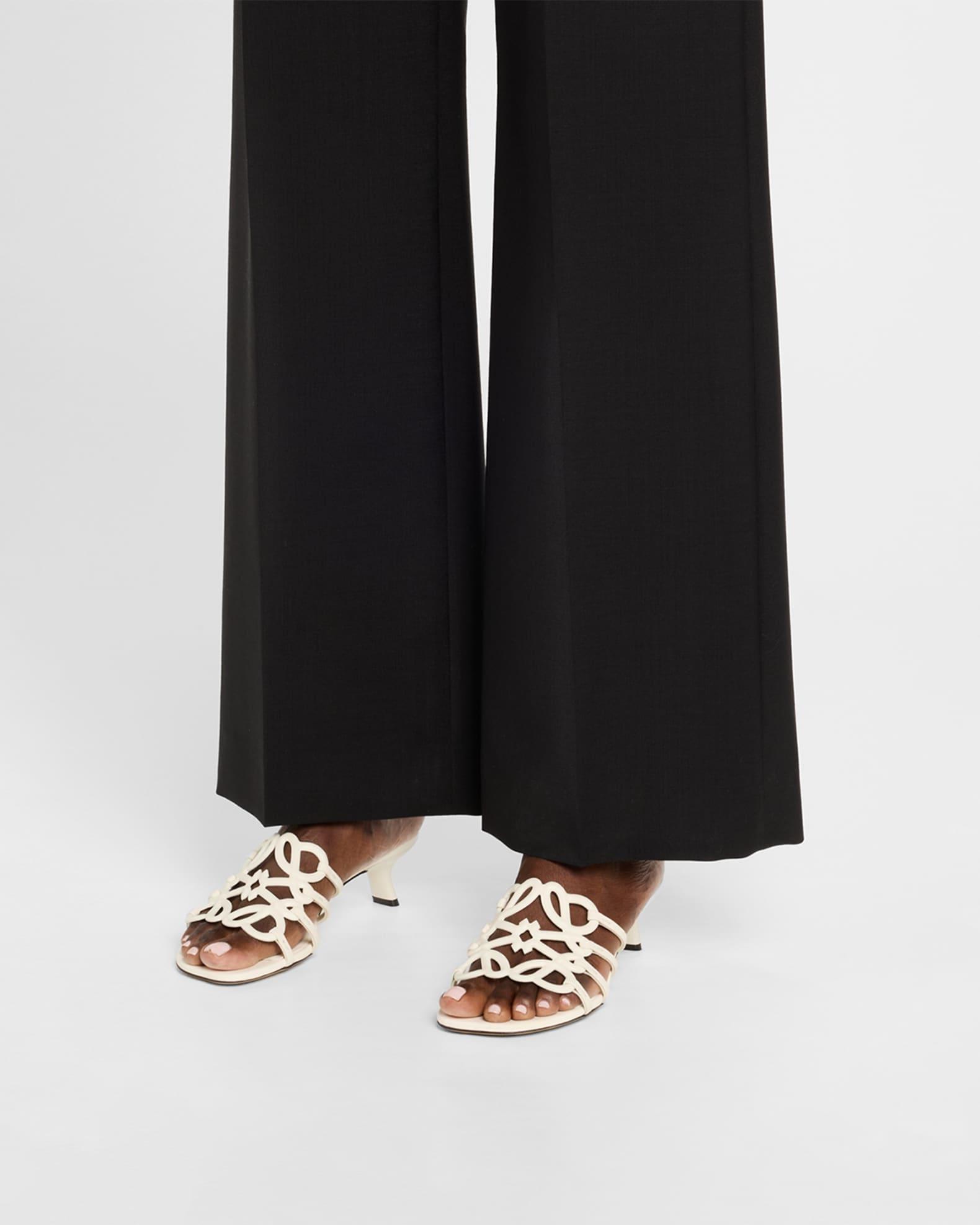 Petal Anagram Leather Caged Mule Sandals Product Image