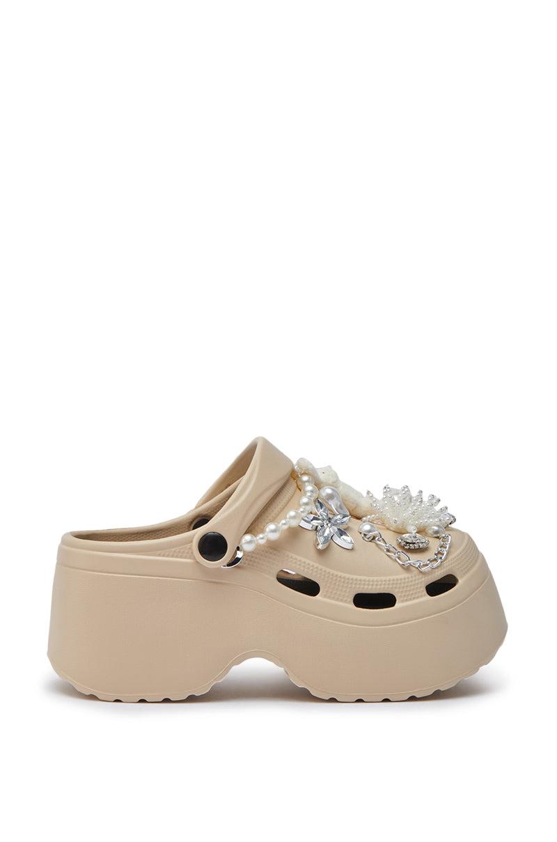 AZALEA WANG DAVIES BEIGE EMBELLISHED FLAT Product Image