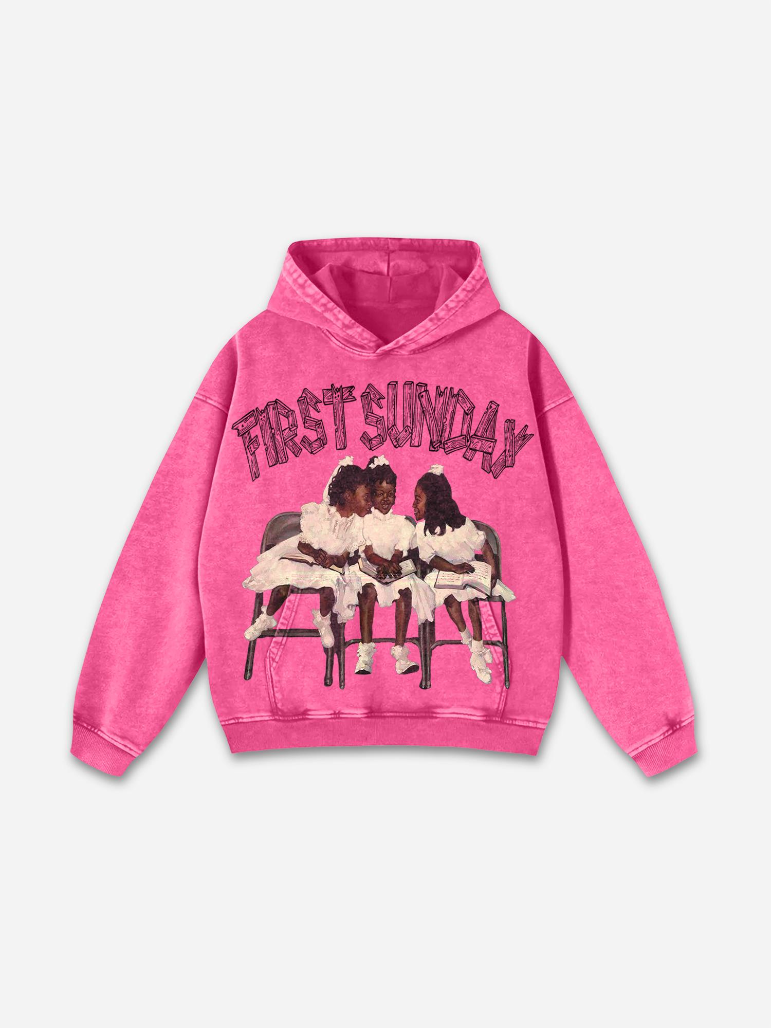 Sopula Vintage Til Death Do Us Part Graphic Acid Washed Hoodie Product Image