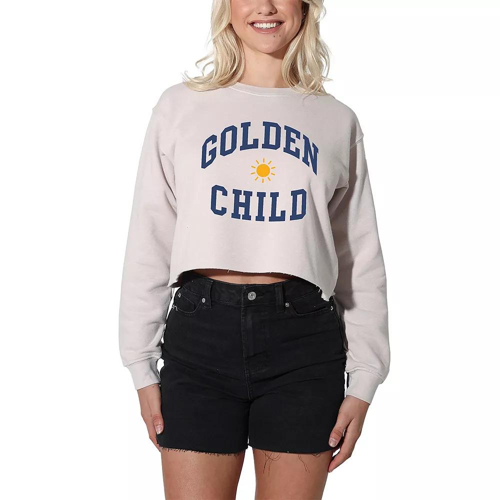 Women's Suburban Riot Golden Child Cropped Graphic Sweatshirt, Girl's,  Product Image