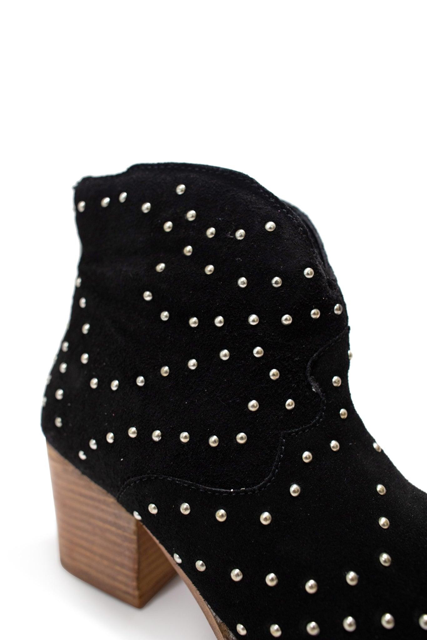 Twilight Studded Heeled Ankle Boot in Denim (Online Exclusive) Product Image