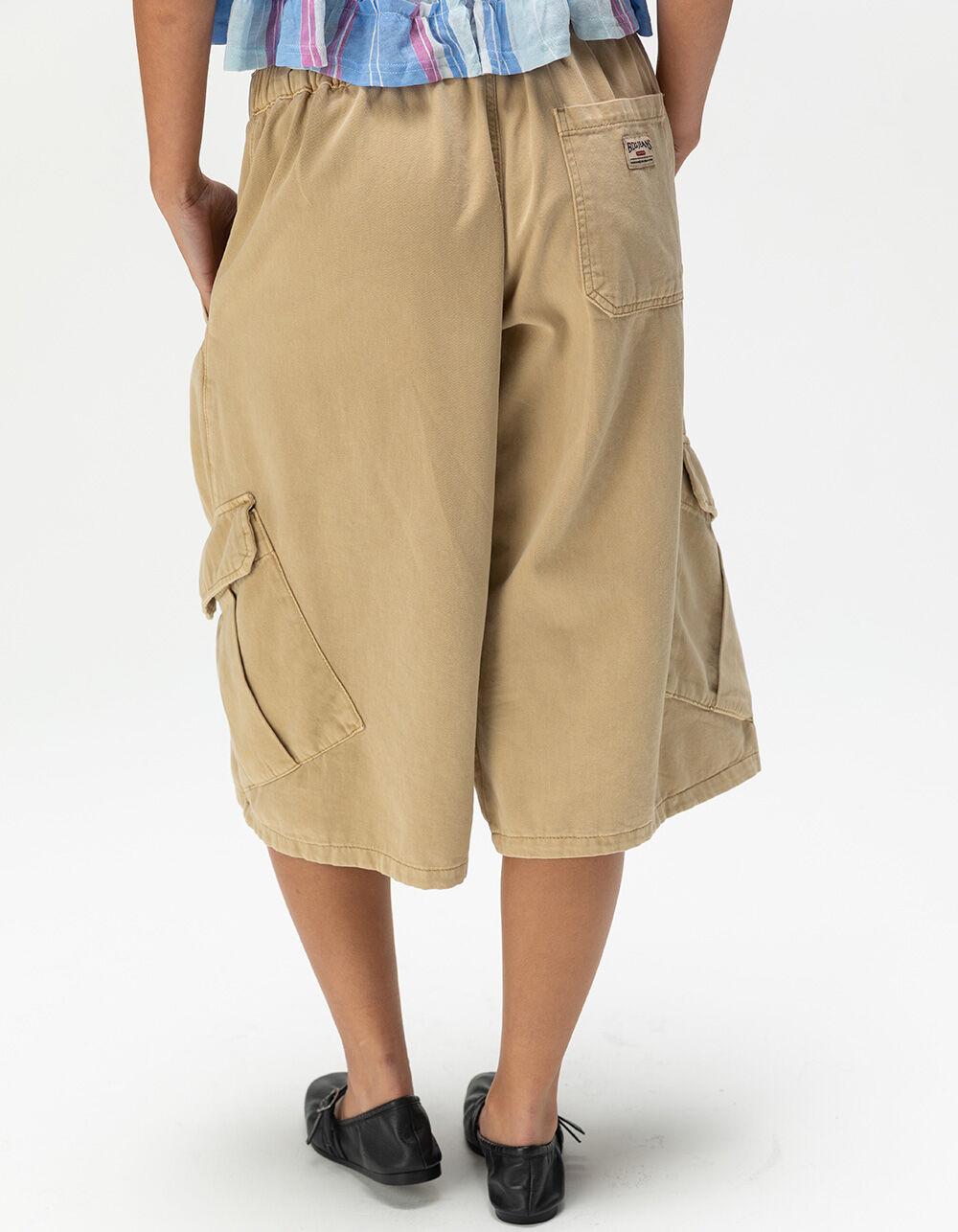BDG Urban Outfitters Bobbi Womens Cropped Cargo Pants - TAN Product Image