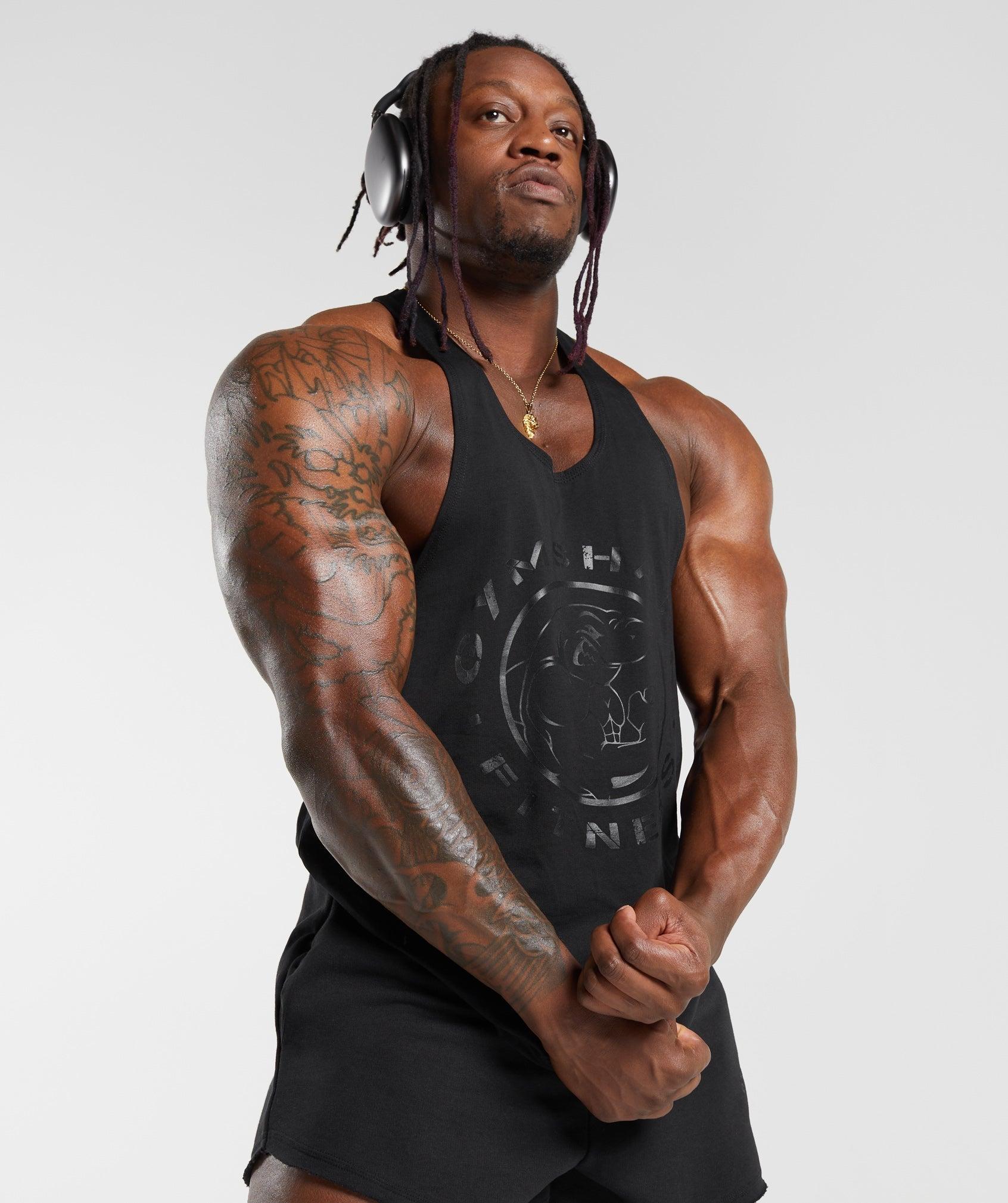 Gymshark Legacy Stringer - Black Male Product Image