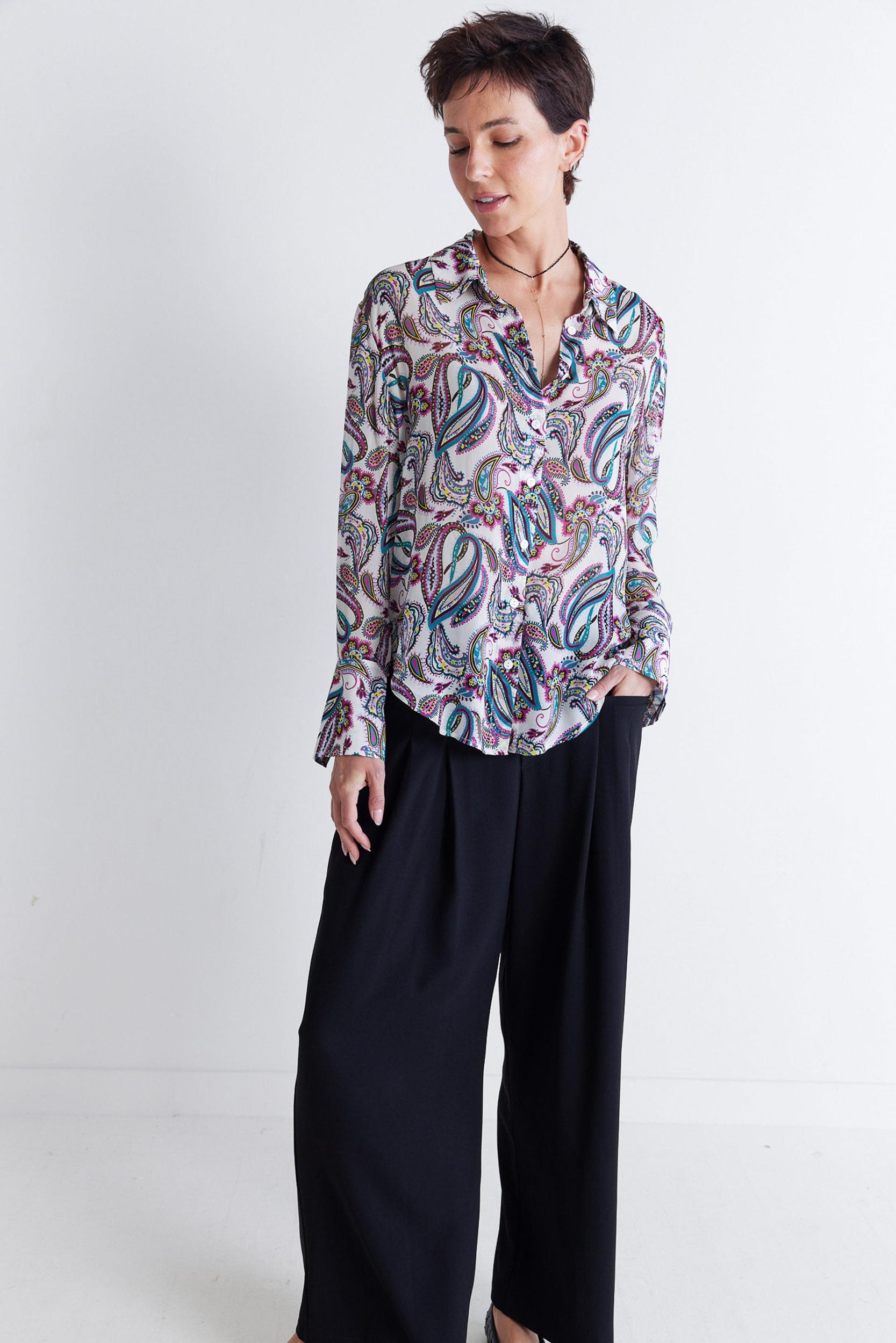 Shift Your Gaze Button Down Blouse Product Image