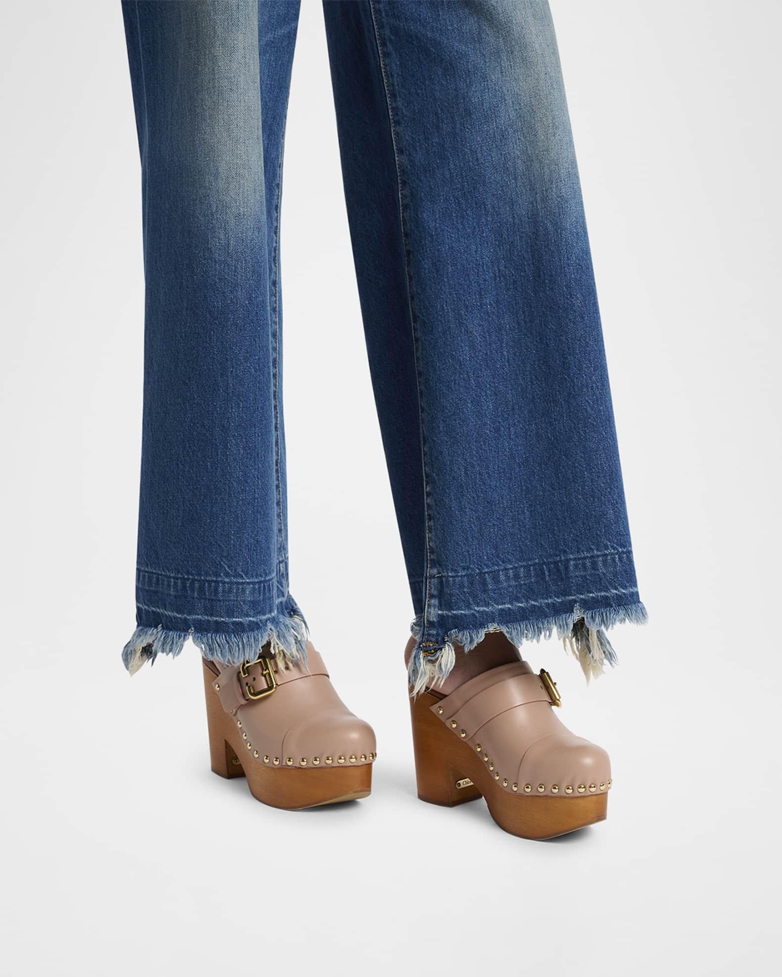 Jeannette Leather Platform Clogs Product Image