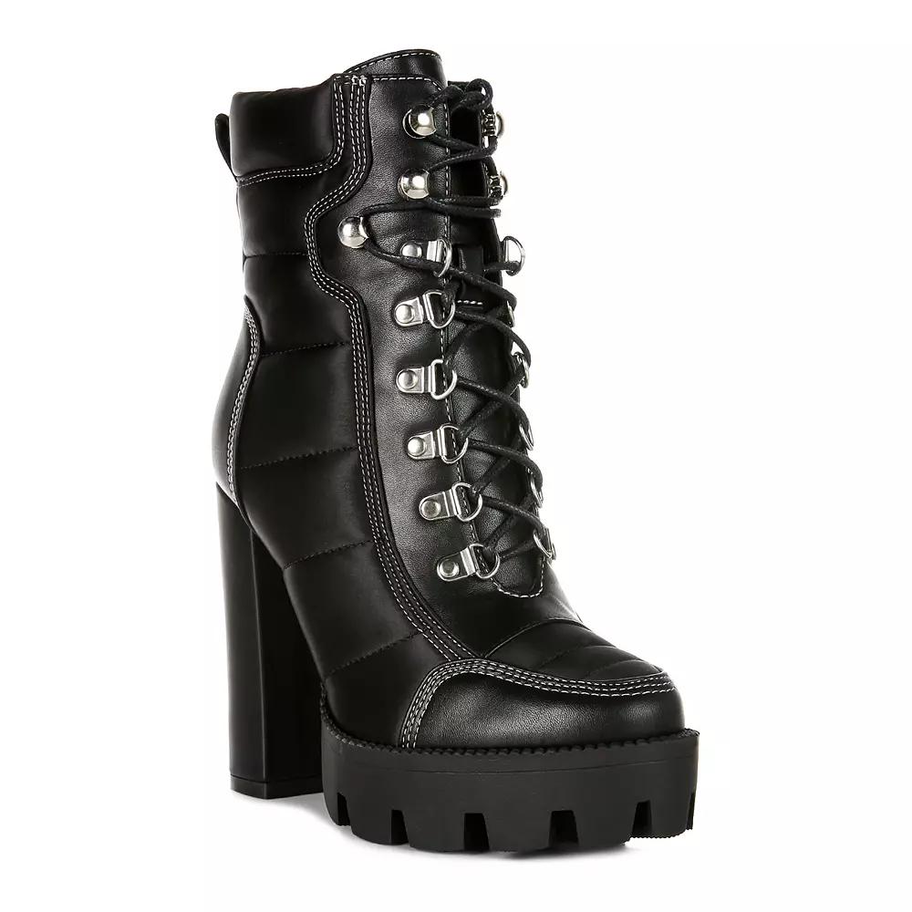 London Rag Scotch Women's Block Heel Ankle Boots,  Product Image