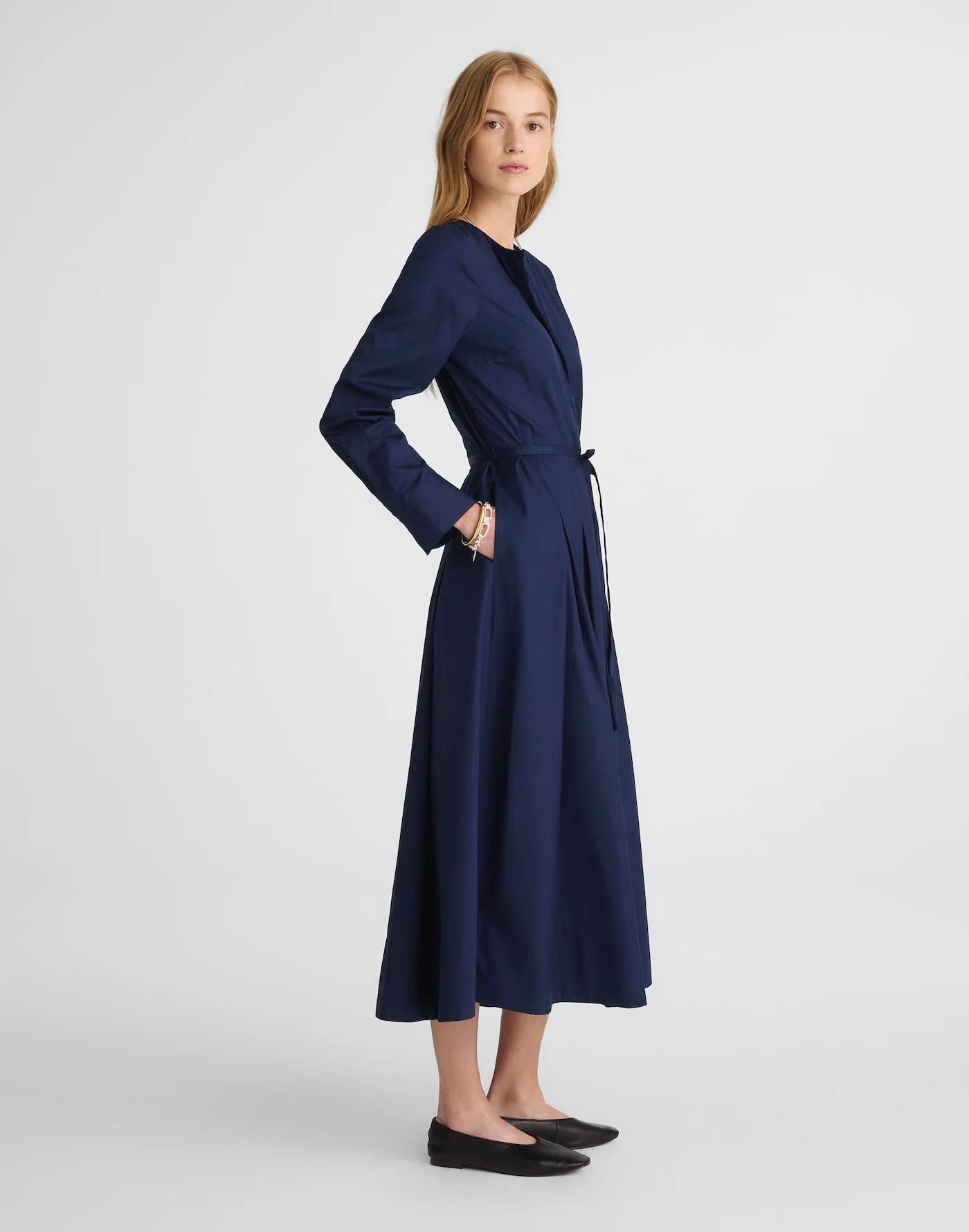 Tie-Waist Midi Shirtdress Product Image