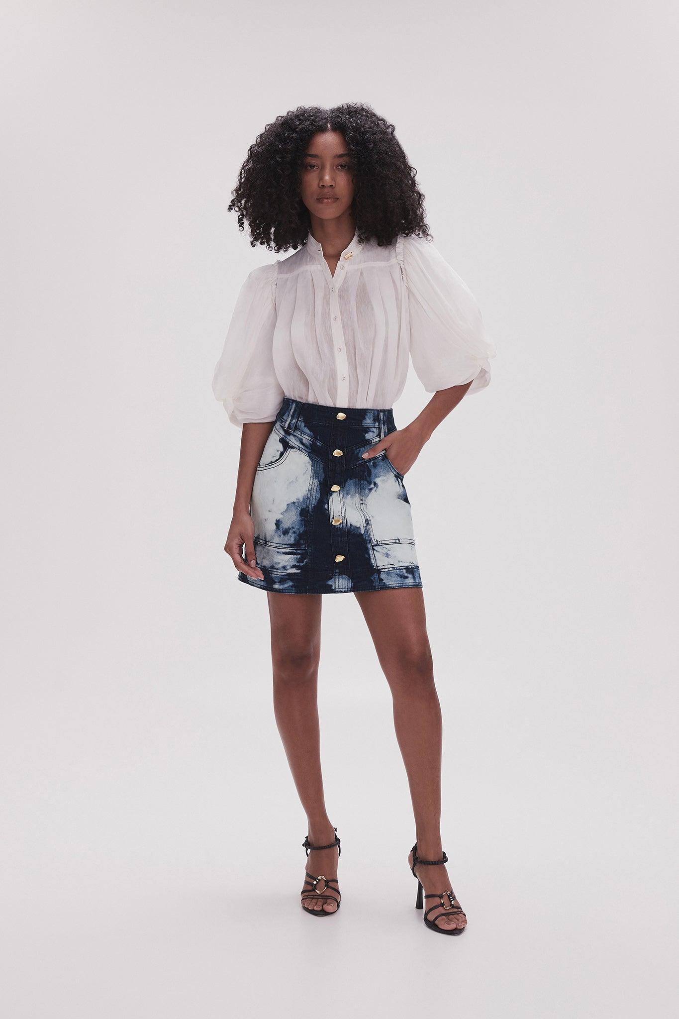 Enigma Denim Mini Skirt Product Image