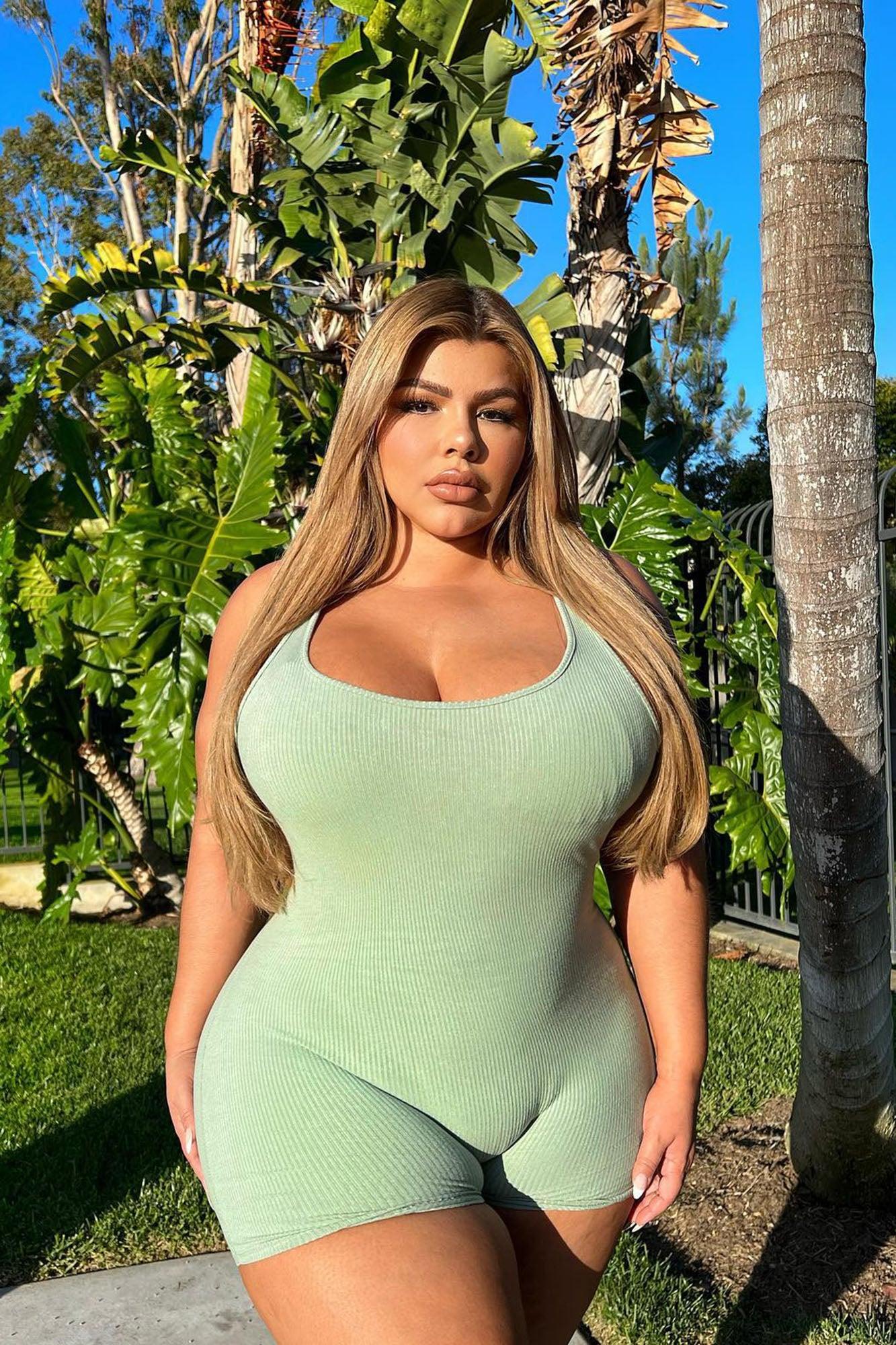 Come Close Bodycon Romper - Sage Product Image