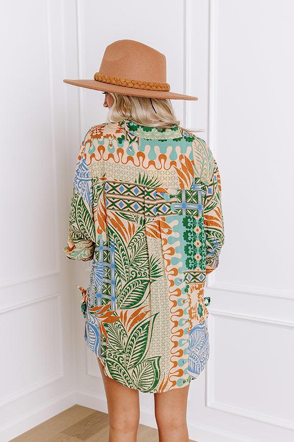 Paradise Palms Button Down Top Product Image