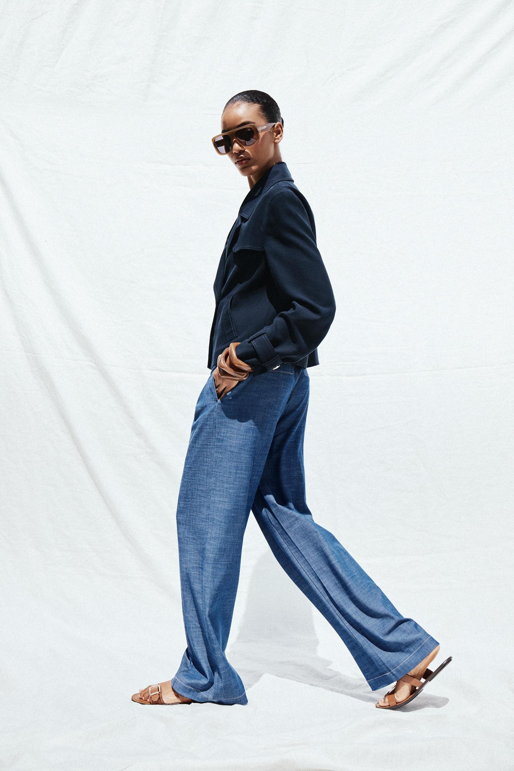 WIDE LEG PANTS WITH LOOPS Product Image