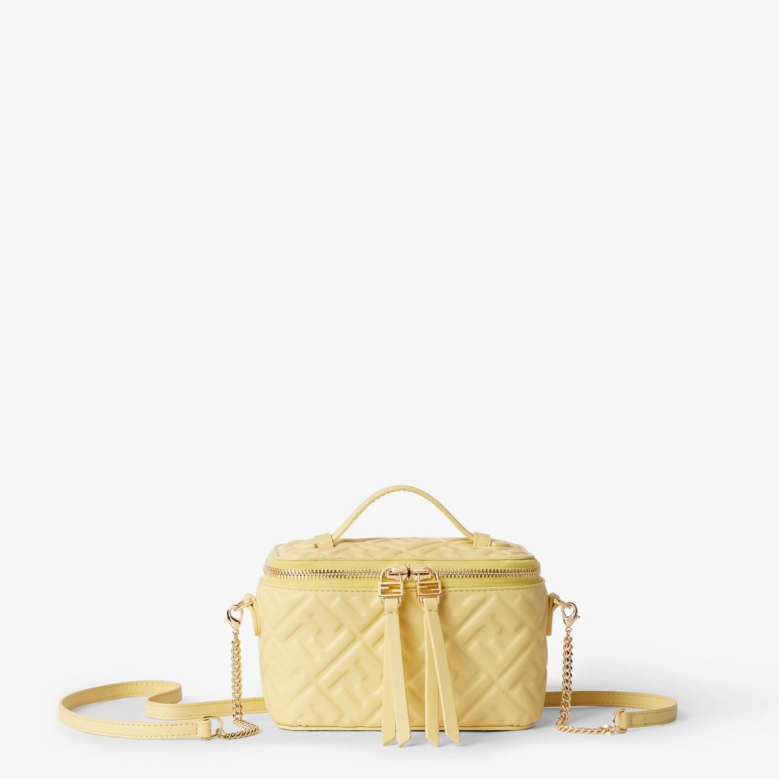 Fendi VanityYellow nappa leather mini-bag with FF motif Product Image