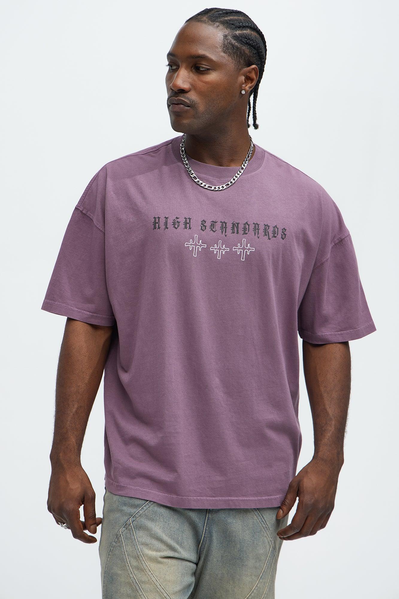 High Standards Oversized Short Sleeve Tee - Purple Product Image