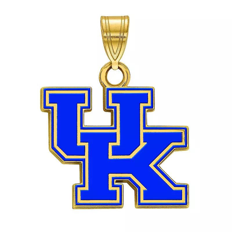 LogoArt Sterling Silver Kentucky Wildcats Enamel Pendant Necklace, Womens Product Image