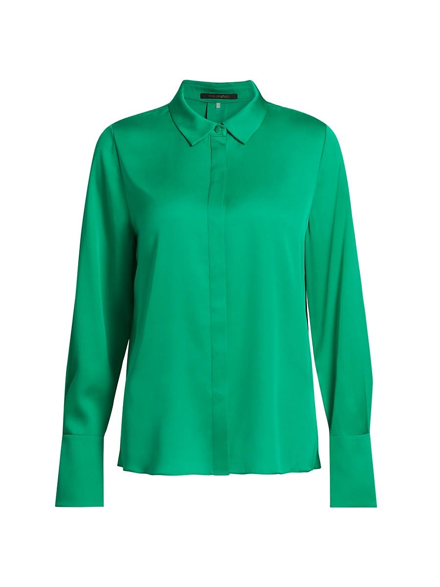 Womens Larissa Collared Silk-Blend Blouse Product Image