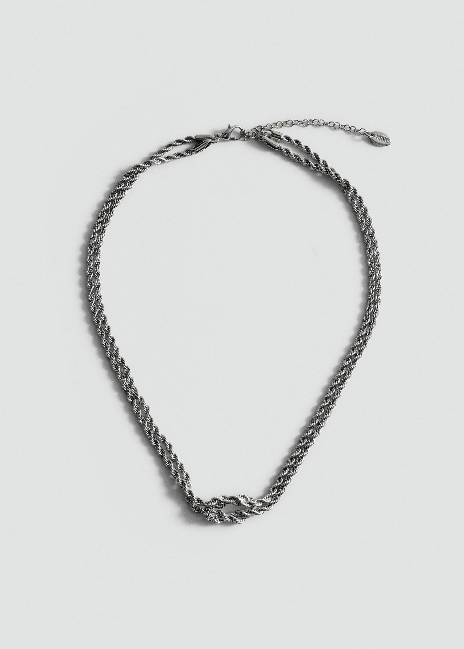 Braided chain necklace - Women | MANGO USA Product Image
