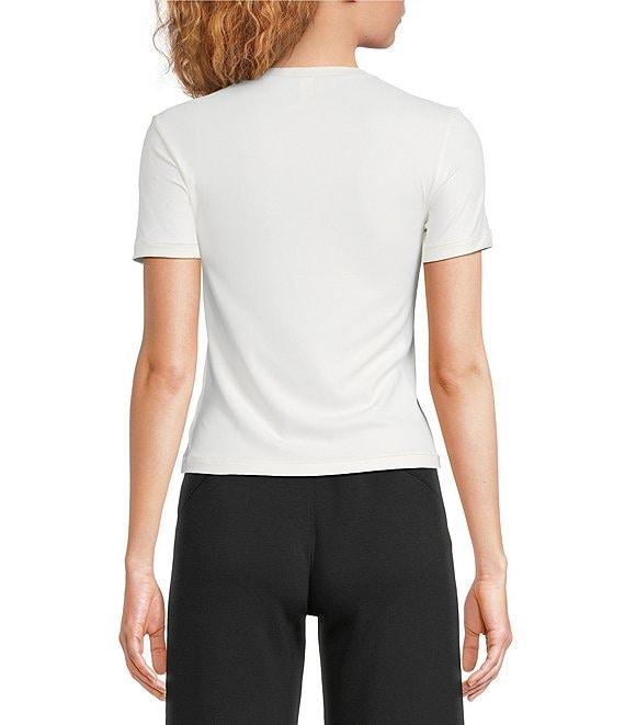 Spanx BareNaked Knit Short Sleeve Crew Neckline Pullover Tee Product Image