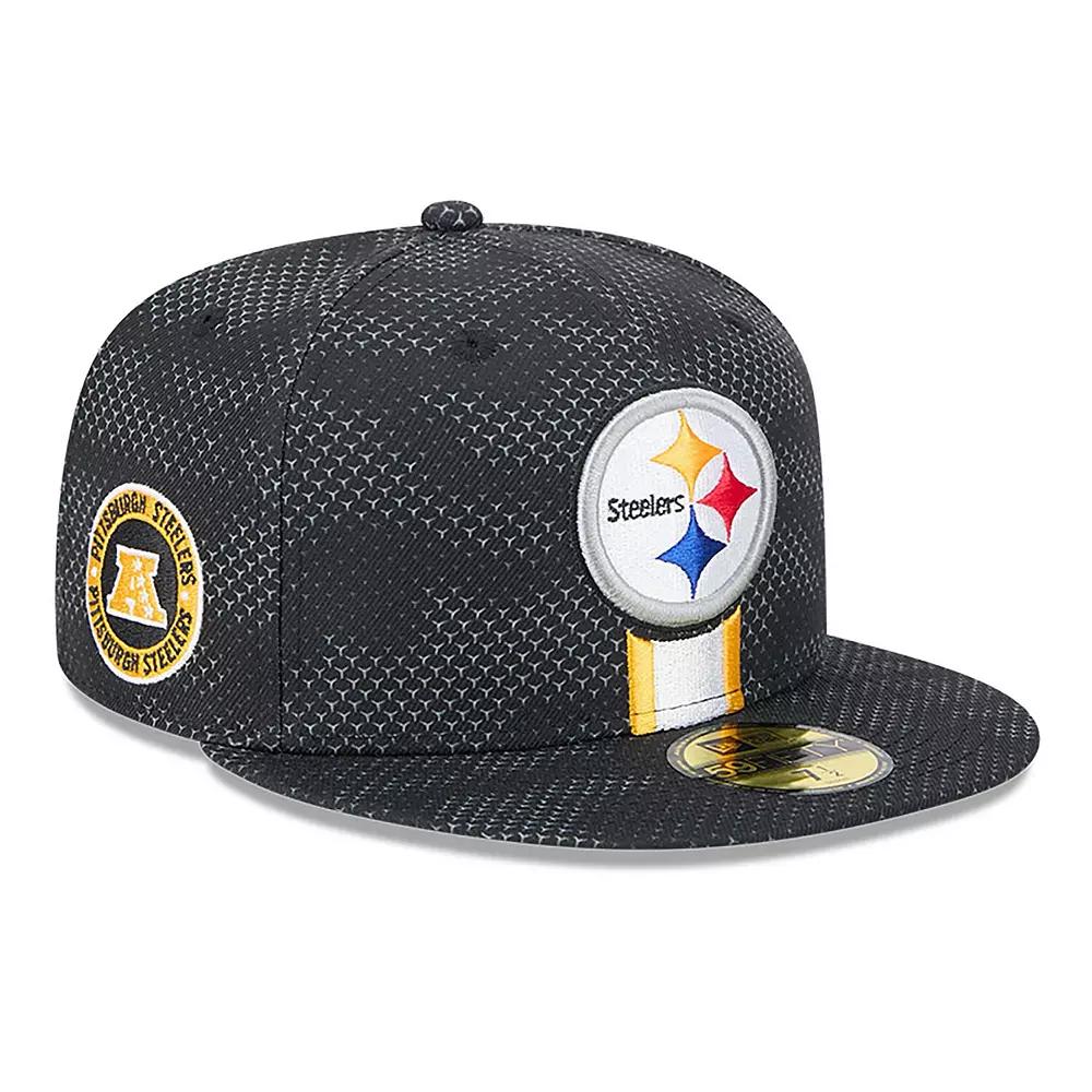 Men's New Era Black Pittsburgh Steelers 2024 Sideline 59FIFTY Fitted Hat,  Product Image