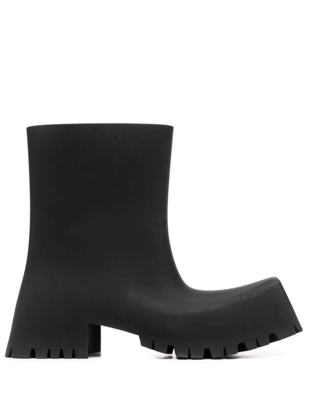 BALENCIAGA Trooper Rubber Ankle Boots In Black Product Image