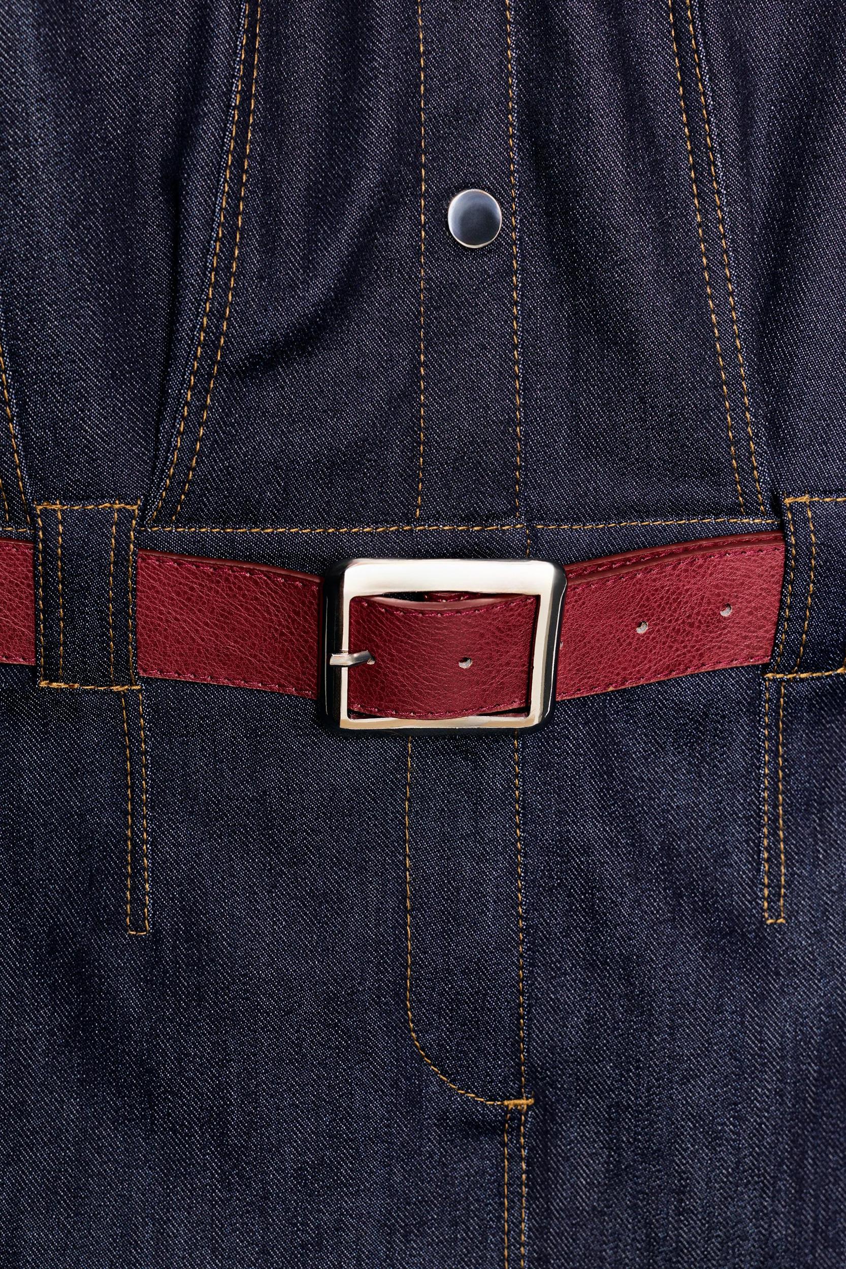 Z1975 SHORT DENIM BELTED DRESS Product Image