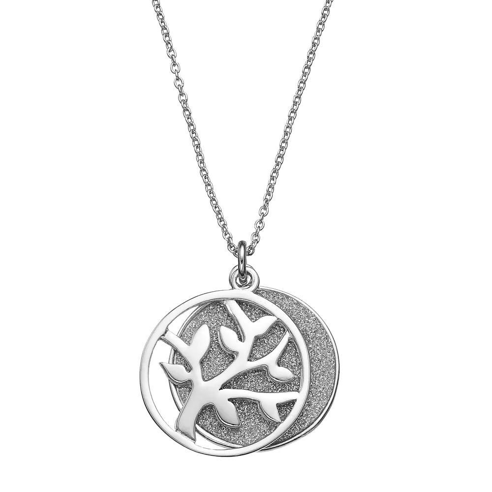 Platinum Over Silver Tree Of Life Pendant Necklace, Women's, Size: 18", 18k Gold Over Silver Product Image