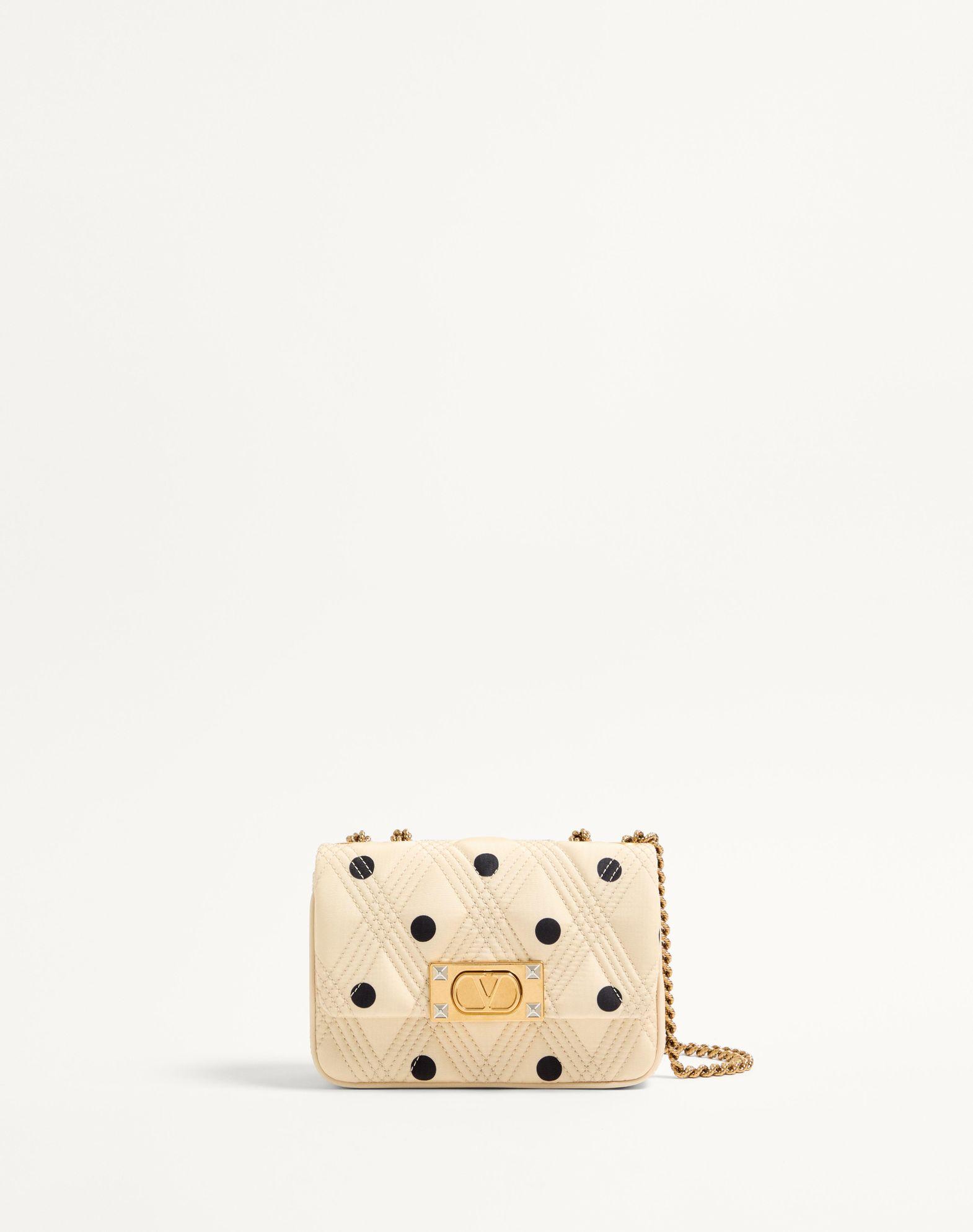 Valentino Garavani Quiltie 67 Small Shoulder Bag In Plus De Pois Satin Product Image