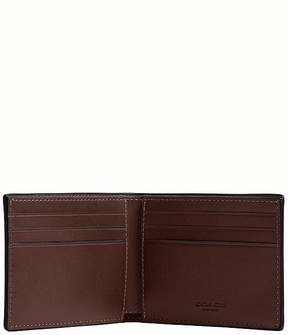 COACH Signature Coated Canvas/Leather Slim Billfold Wallet Product Image