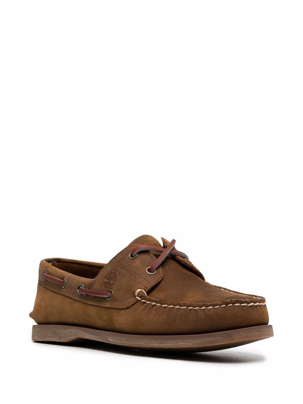 stitched leather boat shoes Product Image