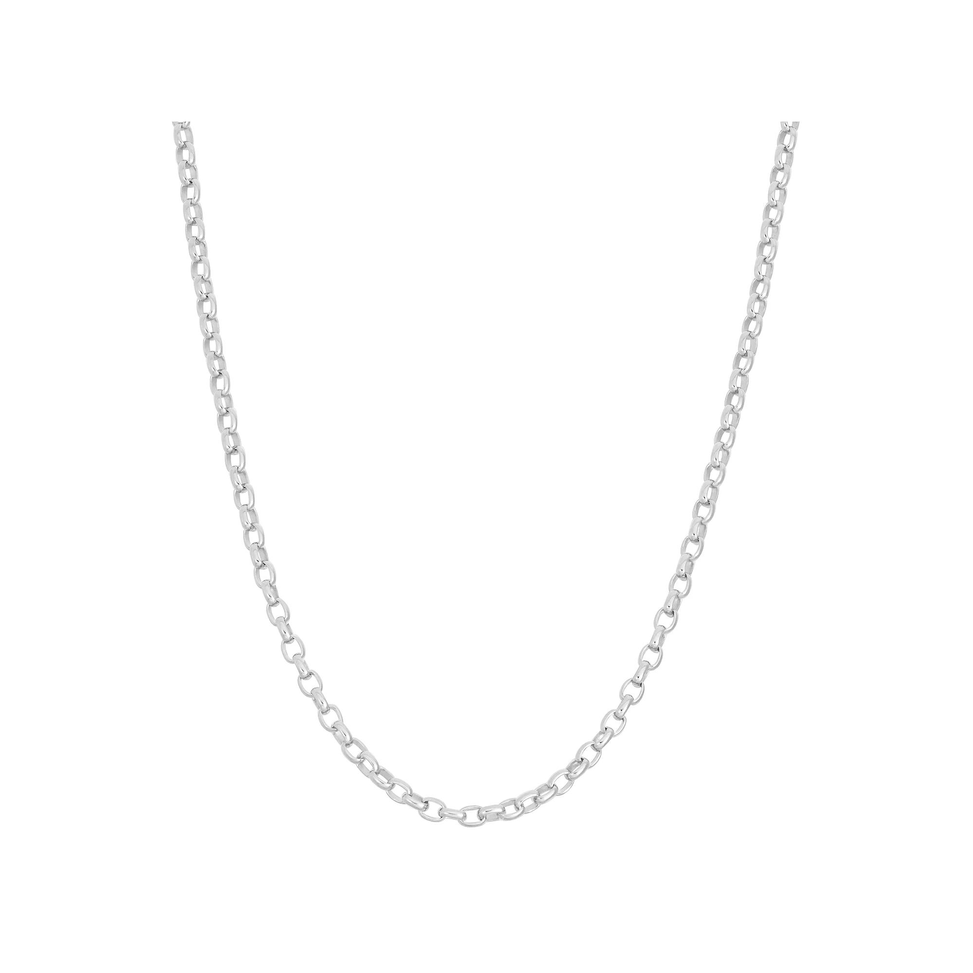 Jordan Blue Sterling Silver Adjustable Rolo Chain Necklace, Women's, Size: 22", Grey Product Image