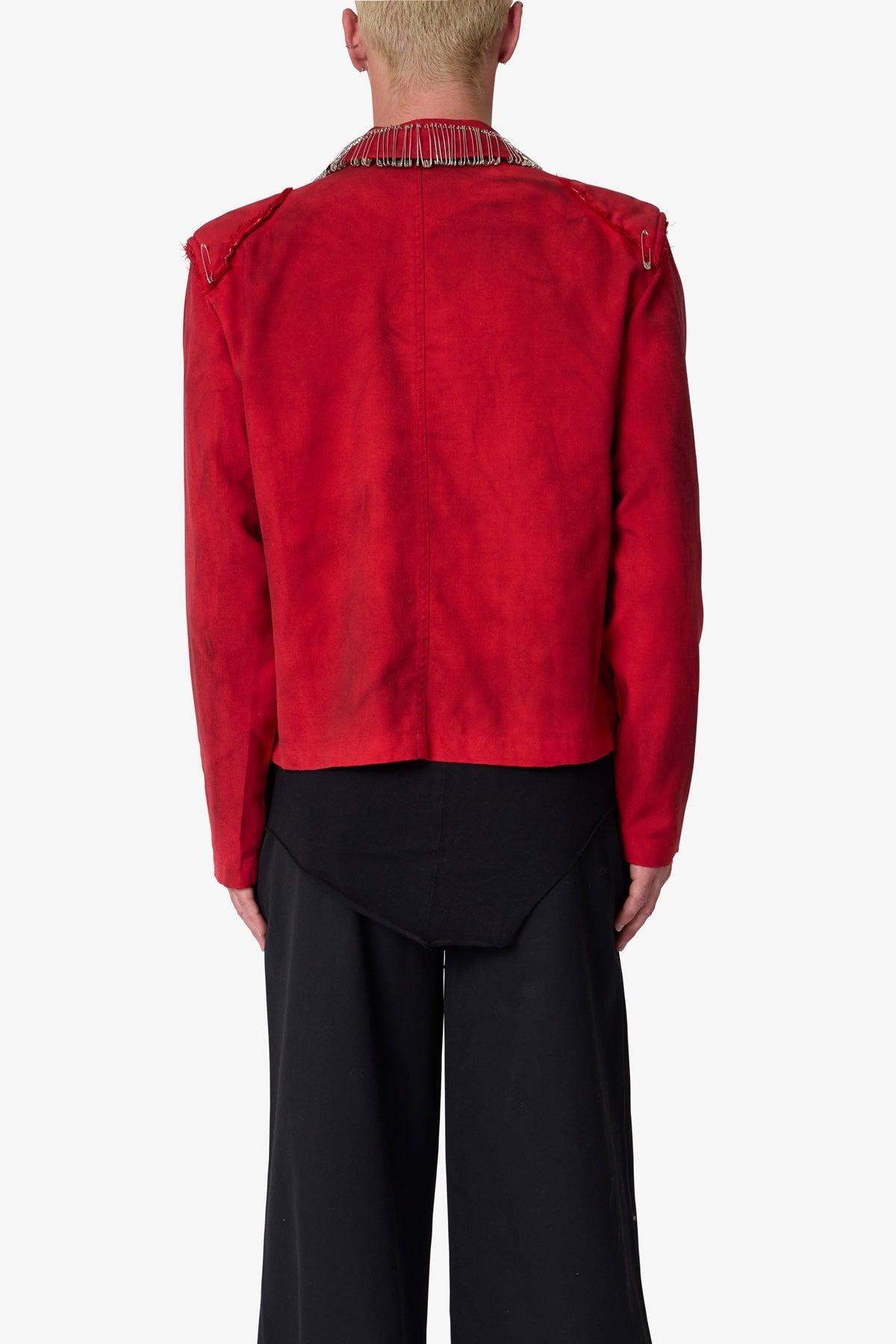 Safety Pin Jacket - Red Product Image