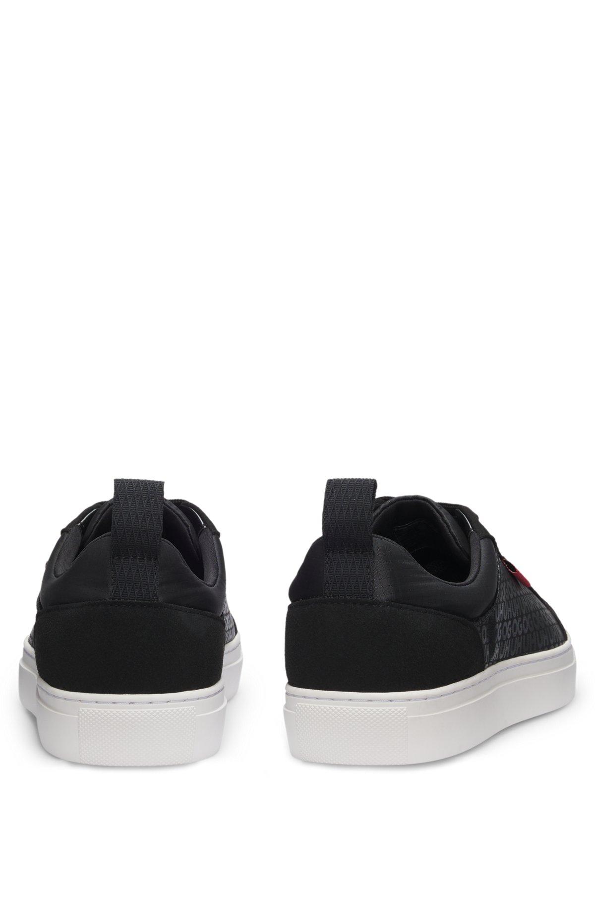 HUGO - Low-top trainers with monogram details - Black Product Image
