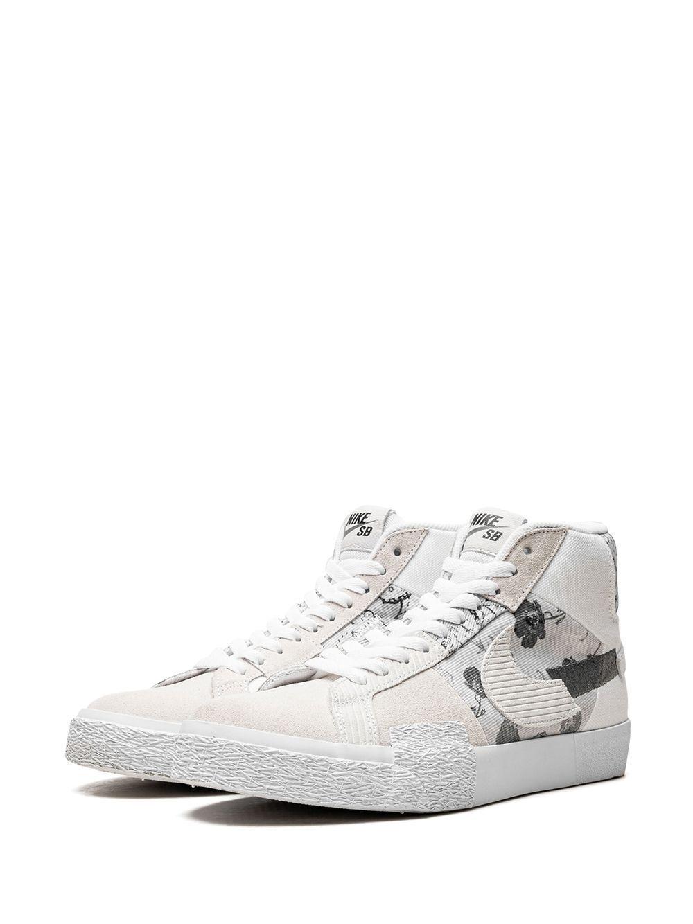 SB Zoom Blazer Mid Edge "Floral White/Grey" sneakers Product Image