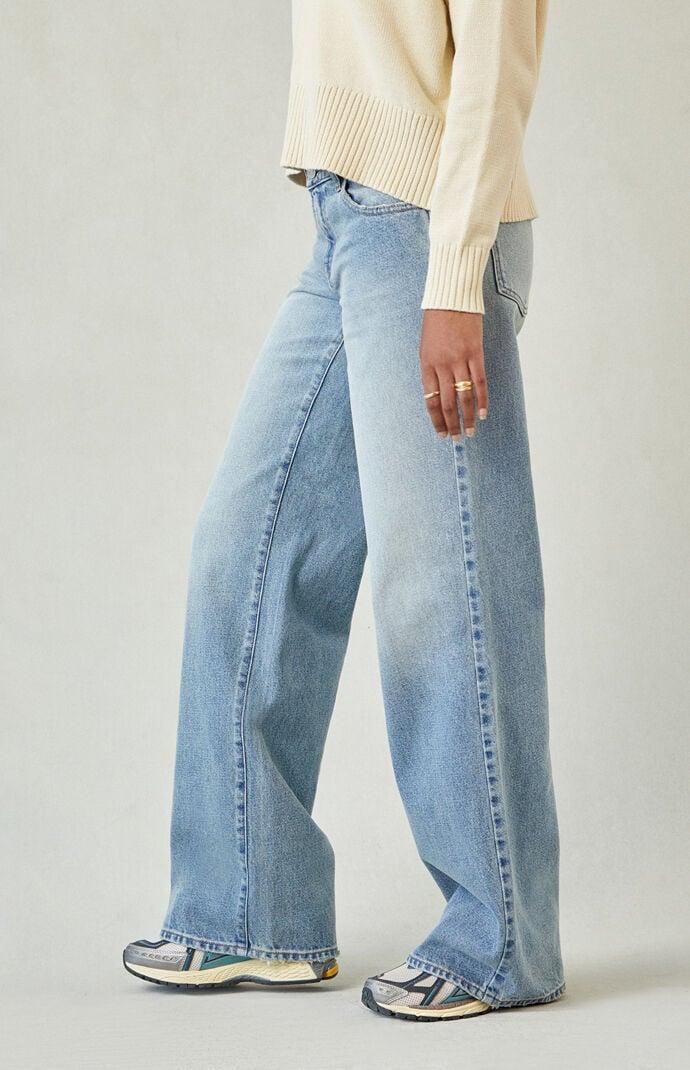 Casey Low Rise Baggy Jeans Light Blue Tinted Product Image
