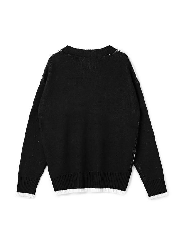 Men's Color Block Crew Neck Sweater Product Image